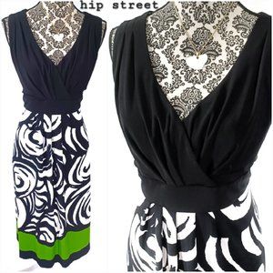 RONNI NICOLE Sleeveless High Waist Stretch Print Dress 16